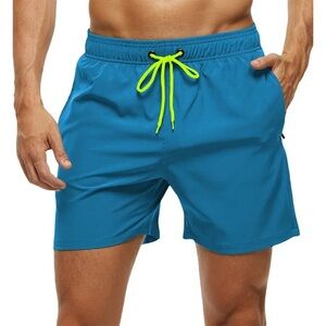 Tyhengta Swim Trunks Quick Dry Bathing Suit Beach Shorts in Teal
